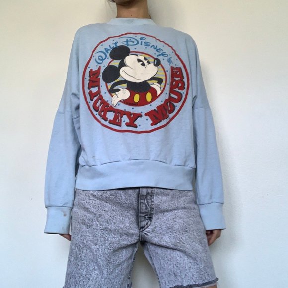 Vintage Mickey Mouse Raglan Sweatshirt - Picture 3 of 6